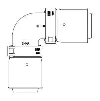 Henco SuperSize coude 90° FF 75 x 75 mm