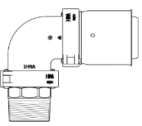 HENCO COUDE 90° MÂLE 75X2