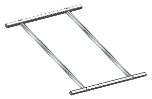 RAIL MONTAGE PARADIGMA AD Plus, ardoise EPS L19/R21 - zinc