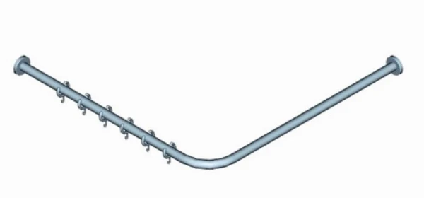 Coram Seallux hoek douchestang 28 mm 900 x 900 mm - chroom