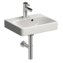 Geberit Smyle lave-mains 450 x 360 mm - blanc - avec trou de robinet - avec trop-plein