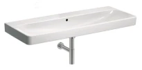 Geberit Smyle lavabo 1200 x 480 mm - blanc - sans trou de robinet - avec trop-plein