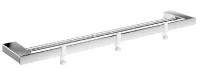 EMCO Loft dubbele badhanddoekhouder m 3 haakjes L84.2 cm chroom