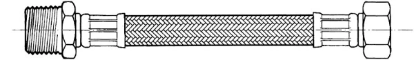 Fixaflex Superflex 25 inox flexibel MF 5/4 x 5/4 - 700 mm - Max 90° C