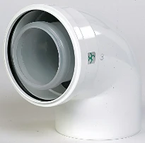 Ubbink Rolux concentrique PP/acier coude 87° 100/150 mm