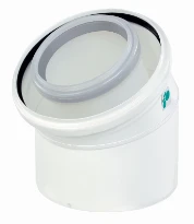 Ubbink Rolux coude 80/125 - 30° MET/PP
