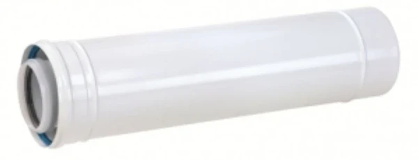 Ubbink Rolux concentrique PP/Aluminium blanc rallonge (longueur 500 mm) 80/125 mm