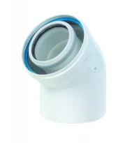COURBE CONCENTRIQUE UBBINK ROLUX 80 X 125 aluminium/blanc pp 45degr