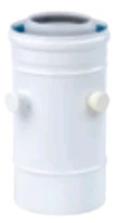 UBBINK Rolux aansluitstuk m meetnippels 60/100 alu/pp