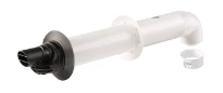 Ubbink Rolux 5H concentrique PP/acier passage mural 60/100 mm - noir - avec coude