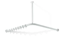 HEWI gordijnstang 80cmx80cm met 16 ringen wit