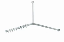 Hewi 801 barre pour rideau de douche 90cmx90cm avec 18 anneaux blanc