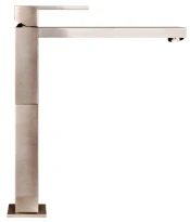 GESSI Rettangolo Mitigeur lavabo réhaussé, sans vidage, avec flexibles de raccordement. chromé