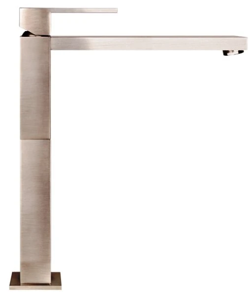 GESSI Rettangolo Mitigeur lavabo réhaussé, sans vidage, avec flexibles de raccordement. chromé