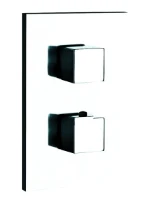 GESSI Rettangolo Shower kleurenset bad/dou inb thermost kr 2-weg chroom