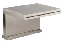 Gessi Rettangolo bec à poser cascade apparent montage sur gorge B 170mm chromé