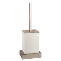 GESSI Rettangolo Accessories Porte-balayette mural blanche. chromé