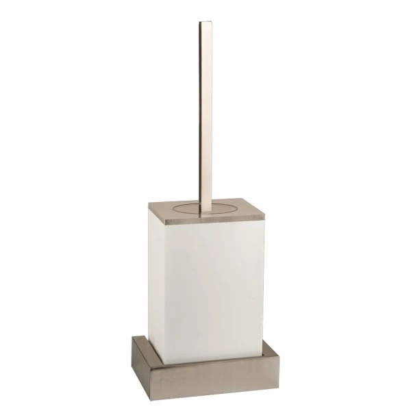 GESSI Rettangolo Accessories Porte-balayette mural blanche. chromé