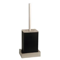 GESSI Rettangolo Accessories Porte-balayette mural noir. chromé