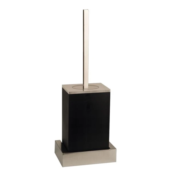 GESSI Rettangolo Accessories Porte-balayette mural noir. chromé