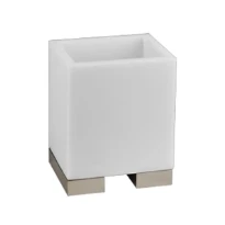 GESSI Rettangolo Accessories Porte-verre à poser blanc. chromé