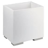 GESSI Rettangolo Accessories Poubelle blanche. chromé