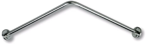 BARRE DE DOUCHE 90 - 90 o CM 20MM inox angulaire avec rosaces et fixations invisibles