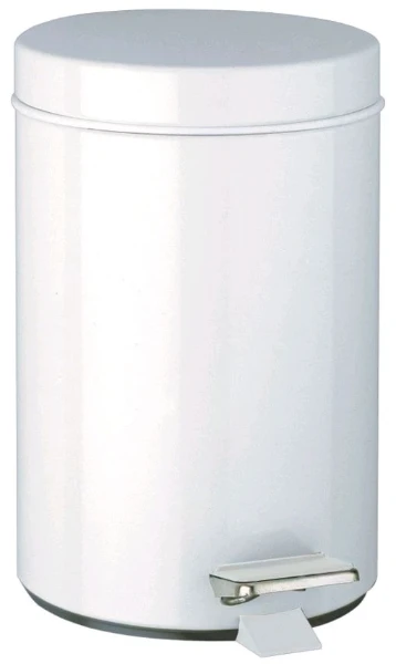 DELABIE ronde pedaalemmer 3 liter geepoxeerd 265x170 mm wit