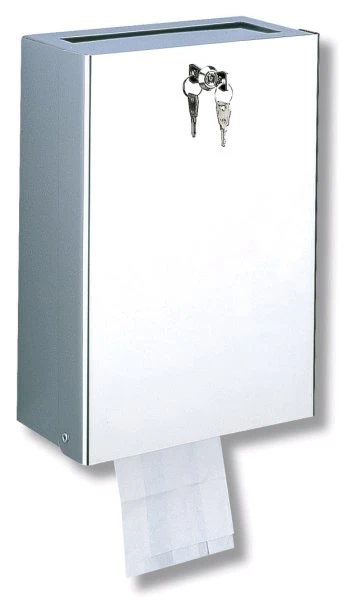 HYGIËNE VUILBAK DELABIE 9L combi 250 - 123 o 350 ! inox vuilbak + verdeler hygiënische zakjes