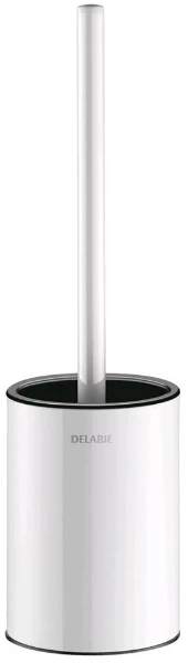 WC BORSTELHOUDER DELABIE wit epoxy 330 - 90 ! inox muurbevestiging m/antidiefstal systeem
