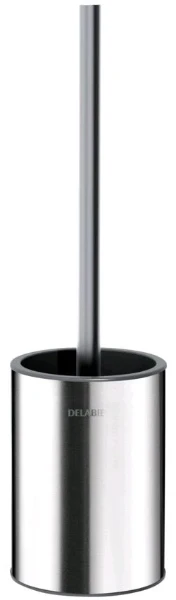 PORTE BROSSE WC DELABIE 125 MM - 90 MM satiné inox mural sans couvercle
