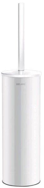 DELABIE toiletborstelh m.deksel muur geepoxeerd 410x90mm wit