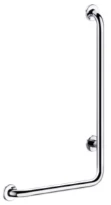 Delabie barre de maintien en L 750 x 450 mm diam 30 mm - inox poli brillant - modèle à gauche
