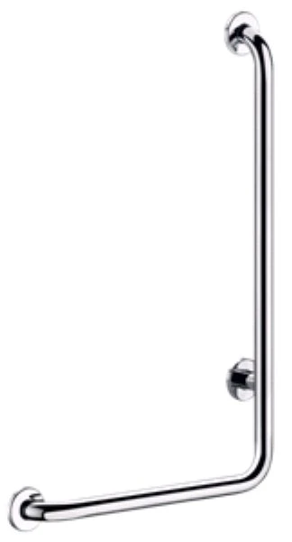 Delabie barre de maintien en L 750 x 450 mm diam 30 mm - inox poli brillant - modèle à gauche