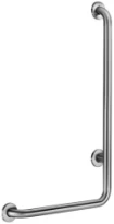 Delabie barre de maintien en L 750 x 450 mm diam 30 mm - inox poli satiné - modèle à gauche