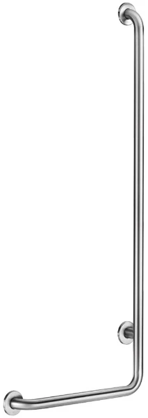 DELABIE L-vormige greep links gesatineerd 1150x450 - dia 32mm mat rvs