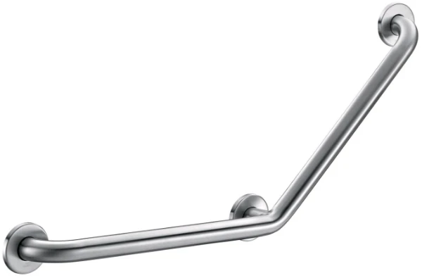 POIGNEE D'APPUI COIN DELABIE 400 - 400 o 32MM satiné 135° 3 points de fixation