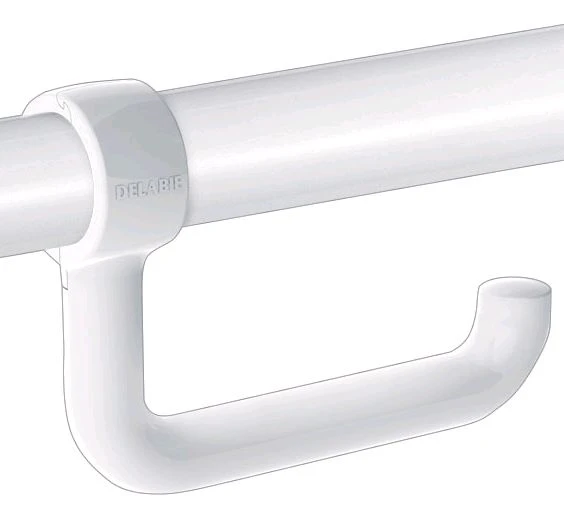 Delabie porte-rouleau 152 - 107 ! 20 mm nylon . pour barre de maintien relevable