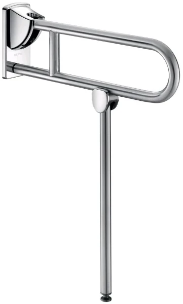 DELABIE opklapbare greep met voet gesatineerd 650mm mat rvs