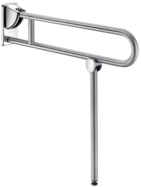 DELABIE opklapbare greep met voet gesatineerd 850mm mat rvs