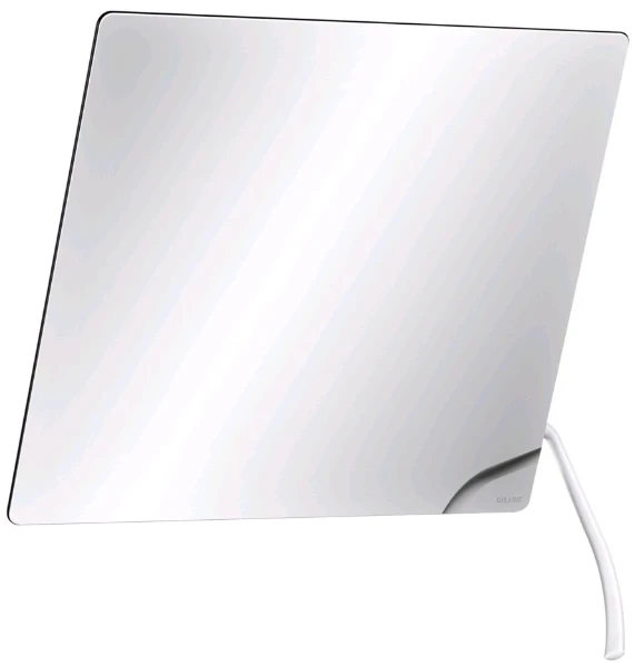 KANTEL SPIEGEL DELABIE wit 600 - 500 o met ergonomische lange hendel in glanzend nylon