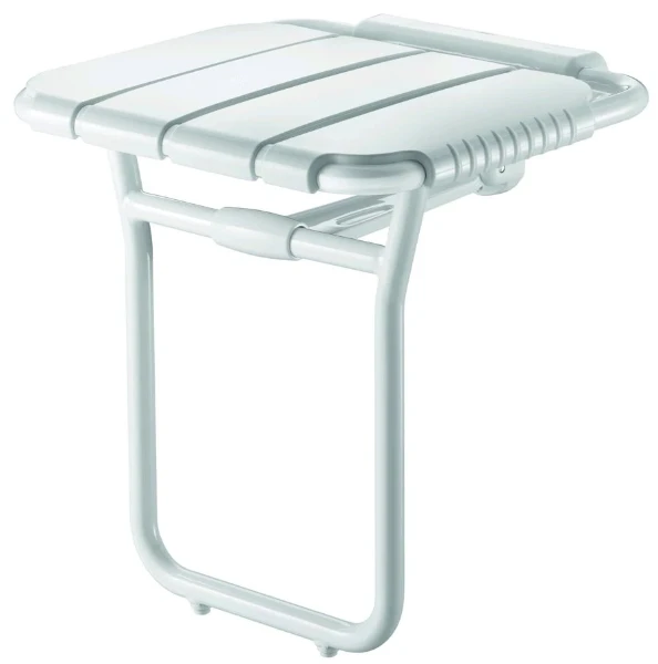 Delabie douchezitje alu opklapbaar breed model 430 x 465 x 480 mm - wit