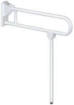 POIGNEE D'APPUI RELEVABLE DELABIE 900 - 105 o 230 ! 32 blanc nylon . avec béquille se repliant automatiquement