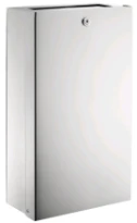 DELABIE afvalbak met klep 16 liter gepolijst 130x275x450 mm gepolijst