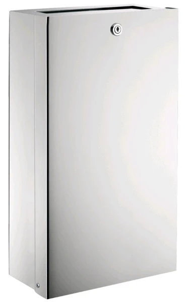 DELABIE afvalbak met klep 16 liter gepolijst 130x275x450 mm gepolijst