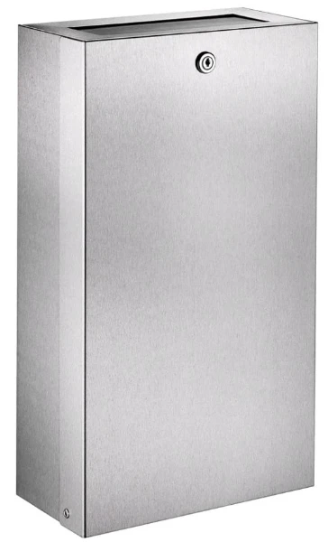 POUBELLE 16 275 - 130 o 475 ! inox 304 à clé inox satiné - fixation pour sacs - épaisseur 1mm