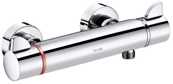 DELABIE Securitherm 2-gr. douchetherm onderuitg stand S-kopp M1/2" chroom