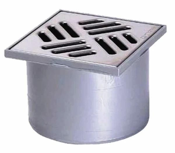 Kessel Systeem 100 opzetstuk met sleufrooster 100 x 100 mm - RVS