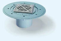 KESSEL Systeem 125 fixation lit mince avec grille inox avec lock&lift 120x120mm classe K3/L15 ABS
