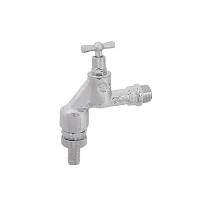 Schlosser 1750 robinet de service double avec aérateur et clapet anti retour 3/4 M - chromé
